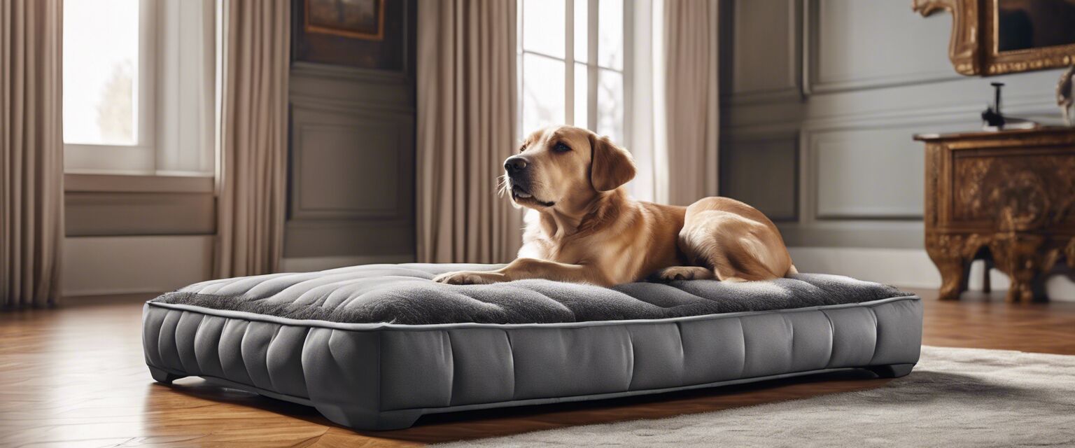 Luxury dog bed in a stylish interior